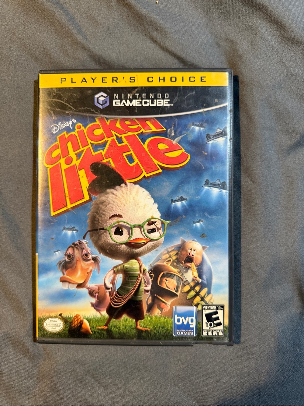 Nintendo GameCube Chicken Little Video Game - Blue & Yellow Cover